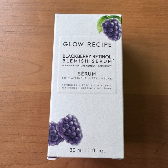 GLOW RECIPE Blackberry Retinol Blemish Serum NEW 1 oz Full Size - Picture 2 of 6